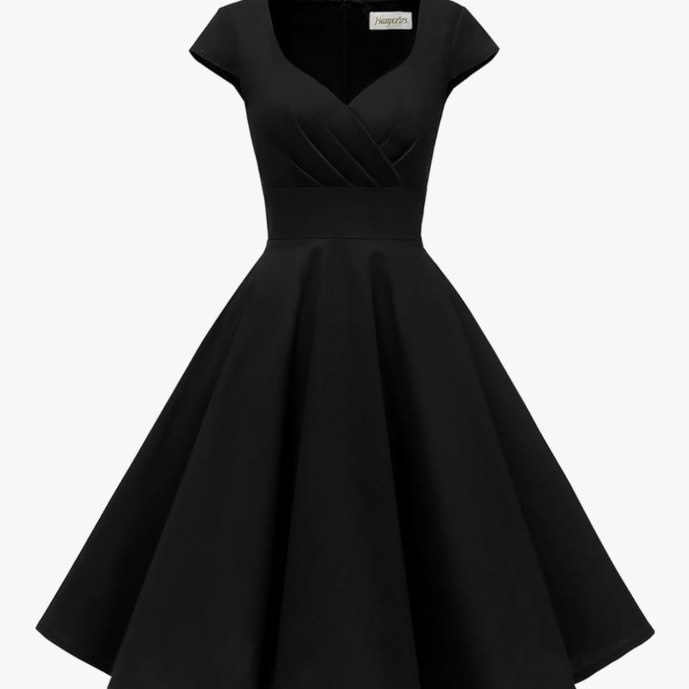 Elegant Black A-Line Dress
